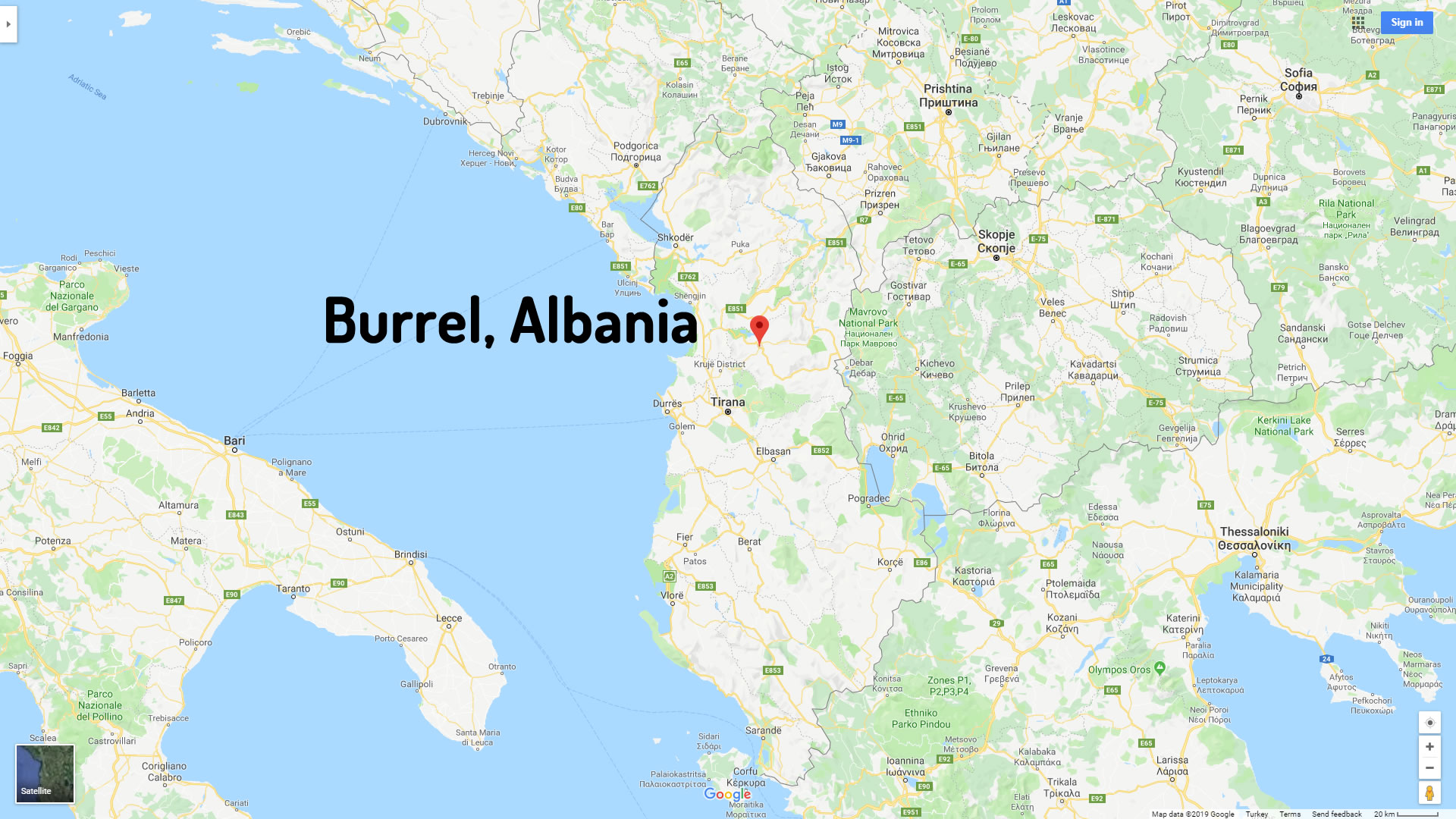 Burrel map Albania