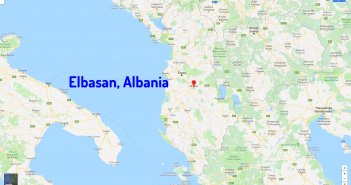 Elbasan map Albania