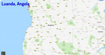 Luanda map Angola