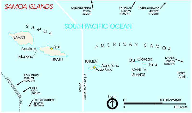 Pago Pago Map