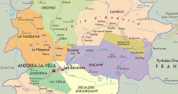 Andorra Map andorra provinces cities map