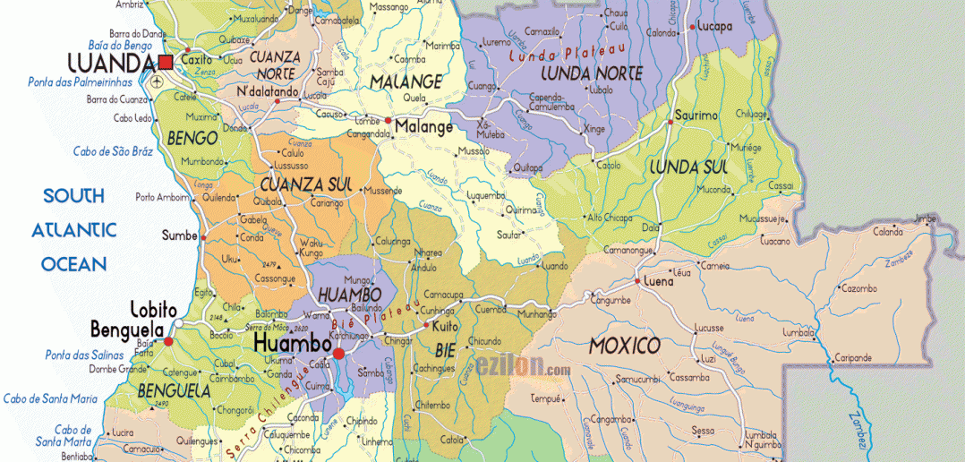 angola political map