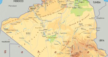 Algeria Map physical road map of algeria