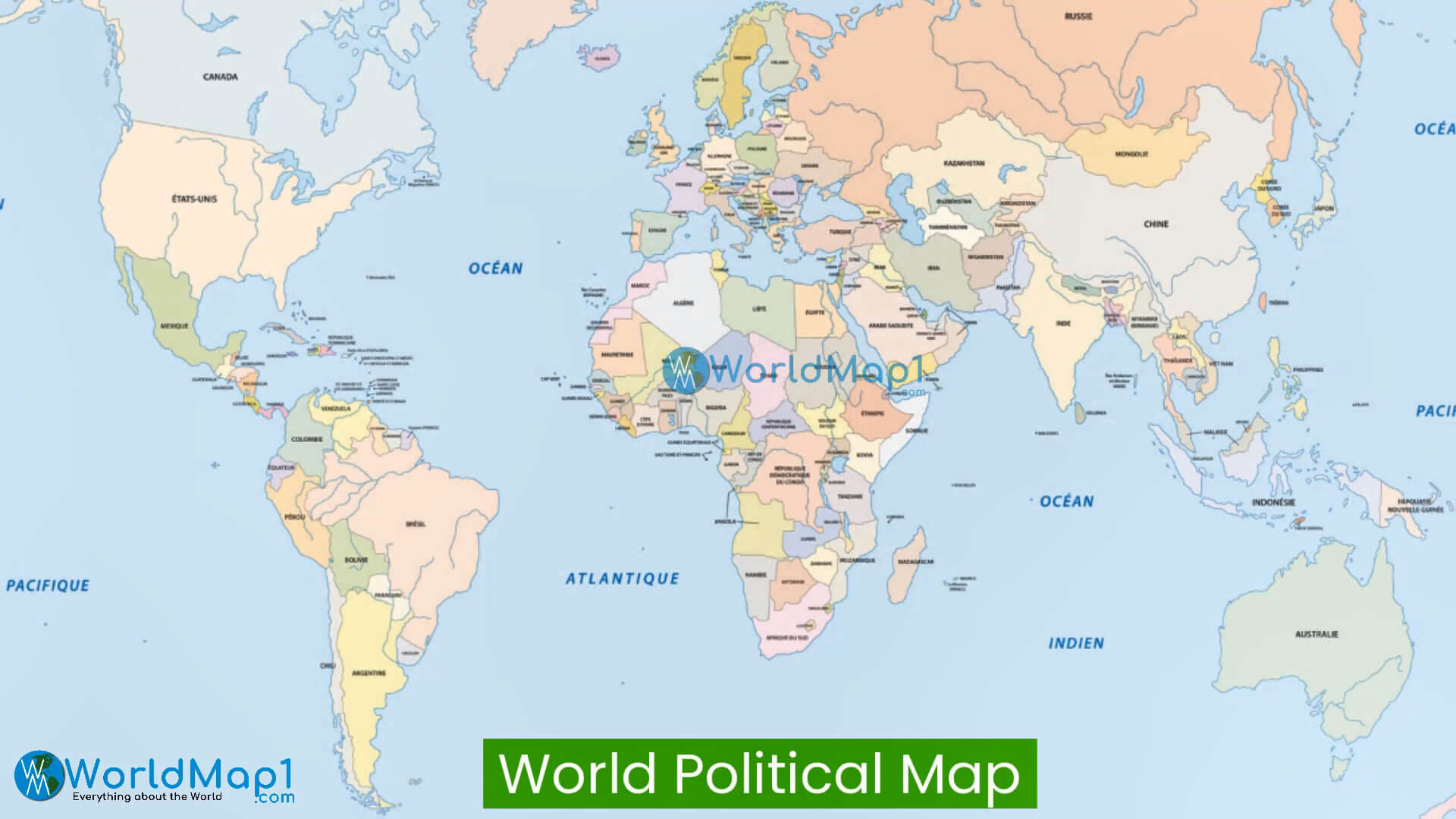 world political map countries