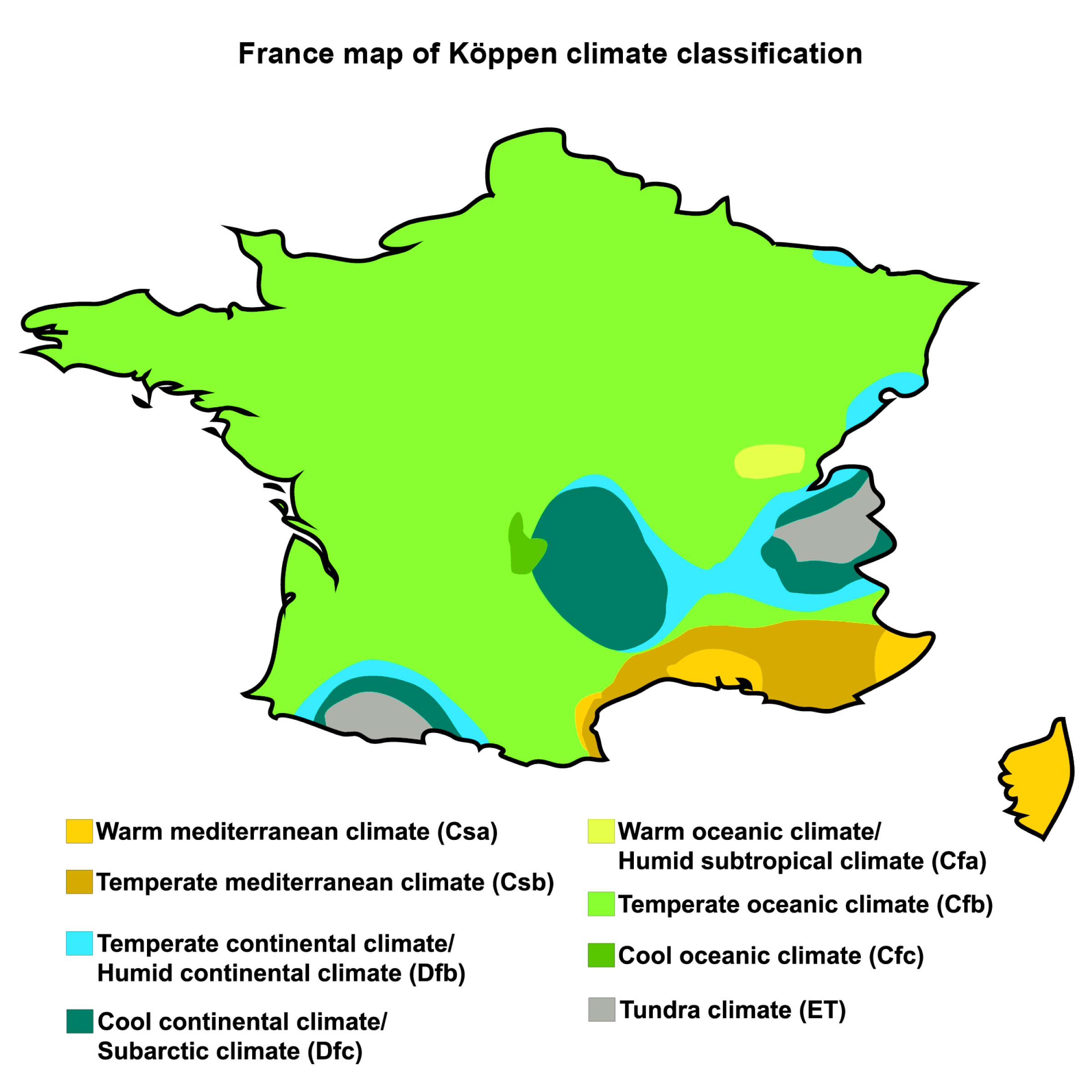 France Climatic Map