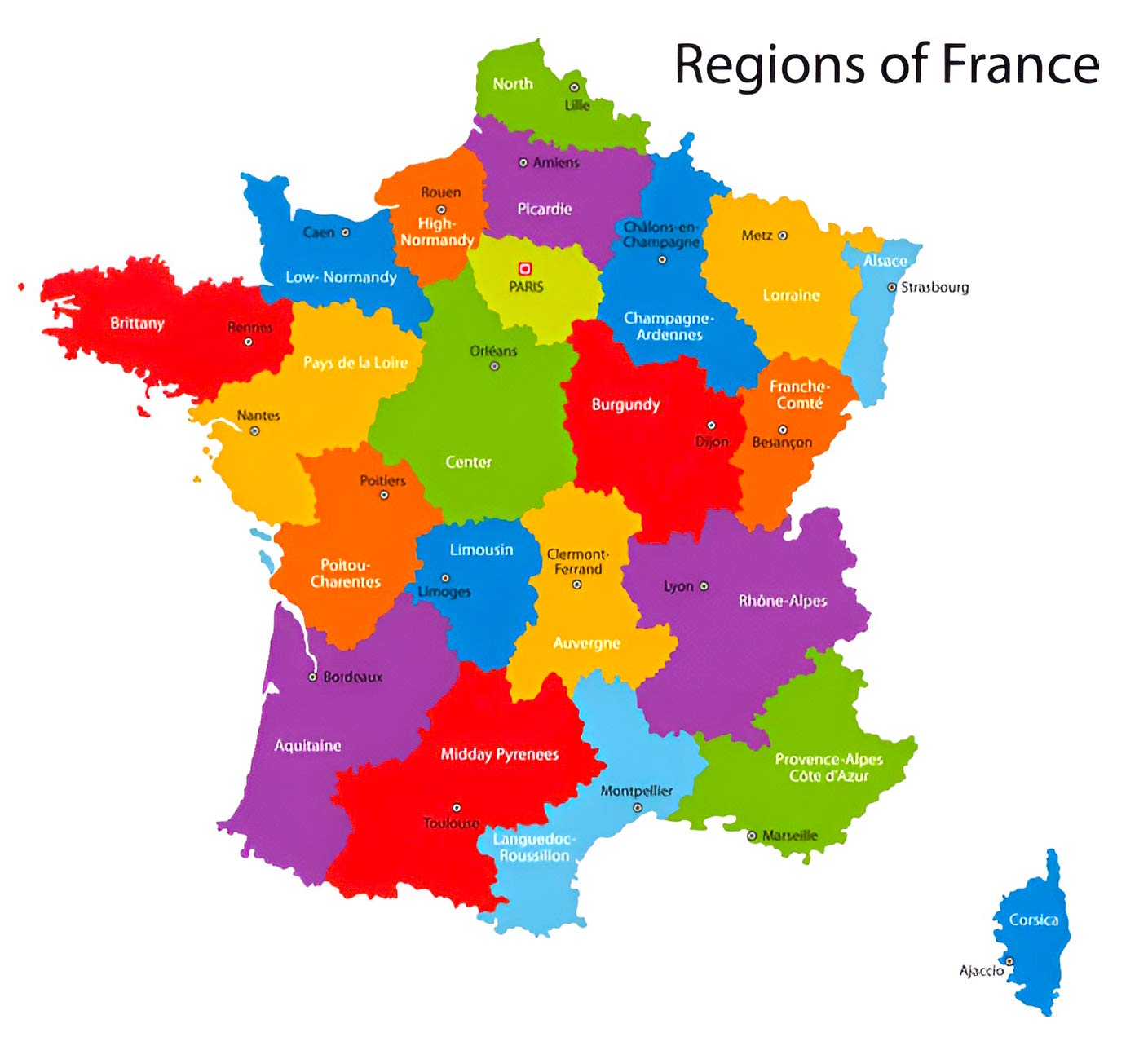 France Regions Map