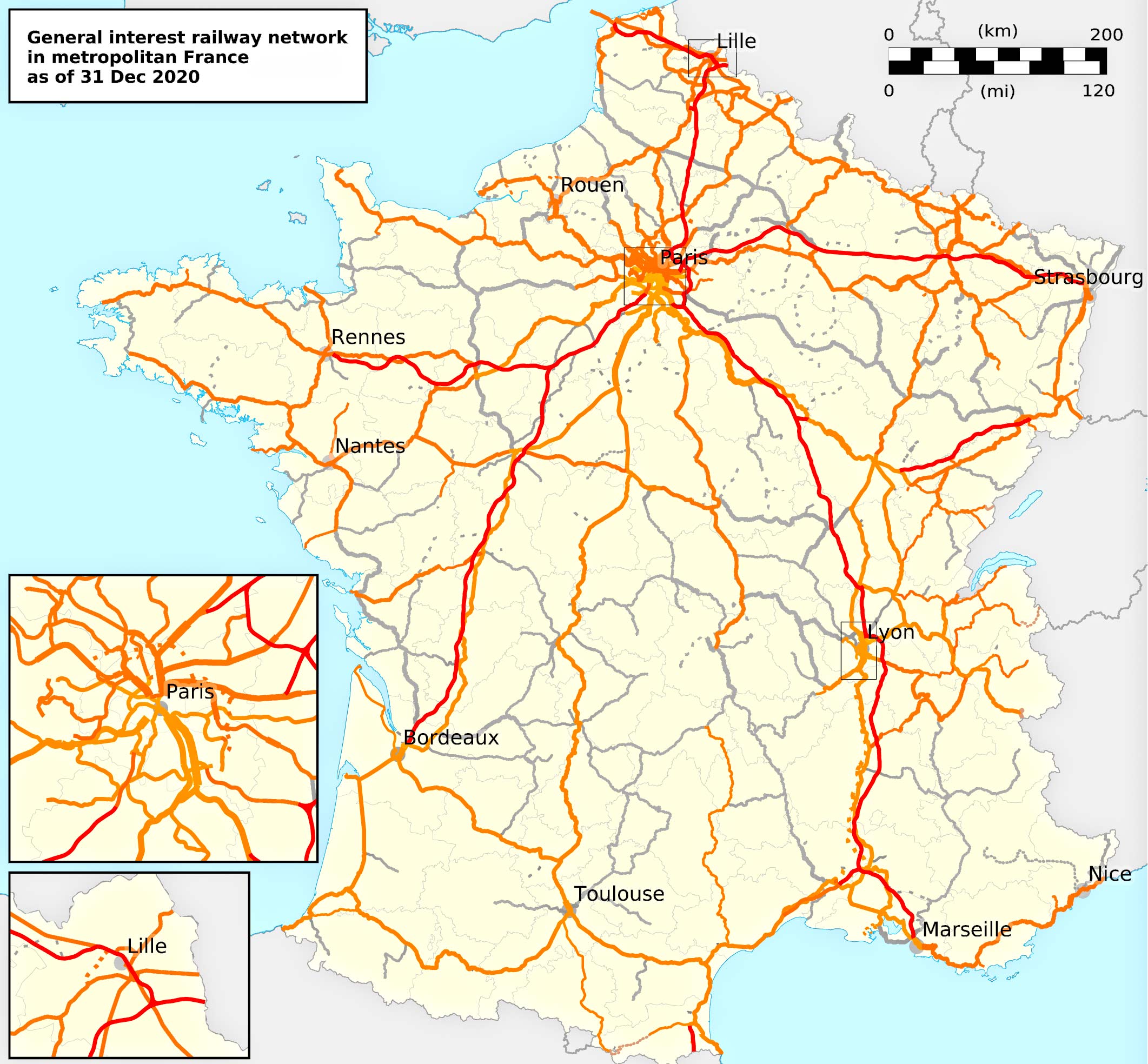 France Train-Rail Map