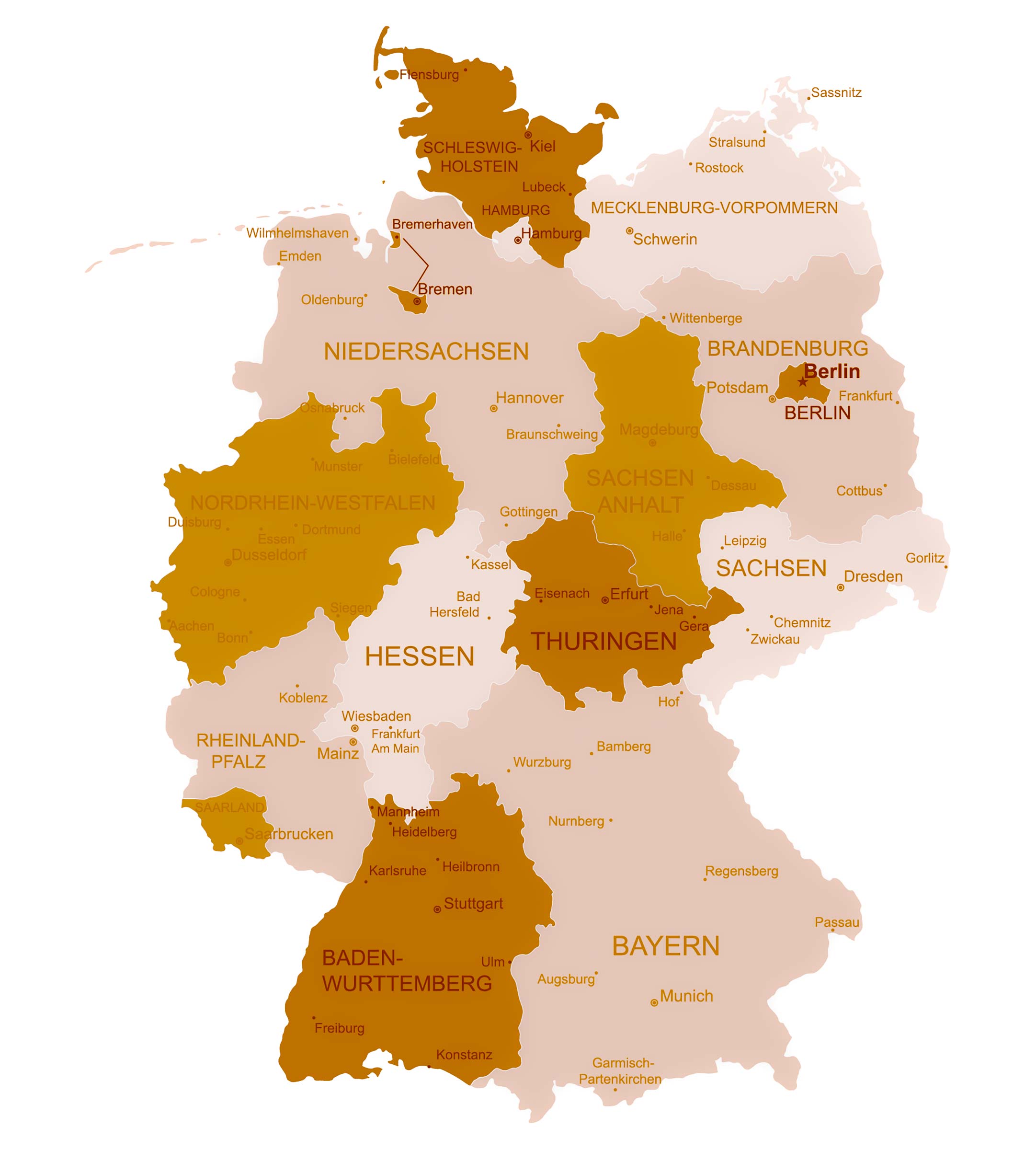 Germany Regions Map