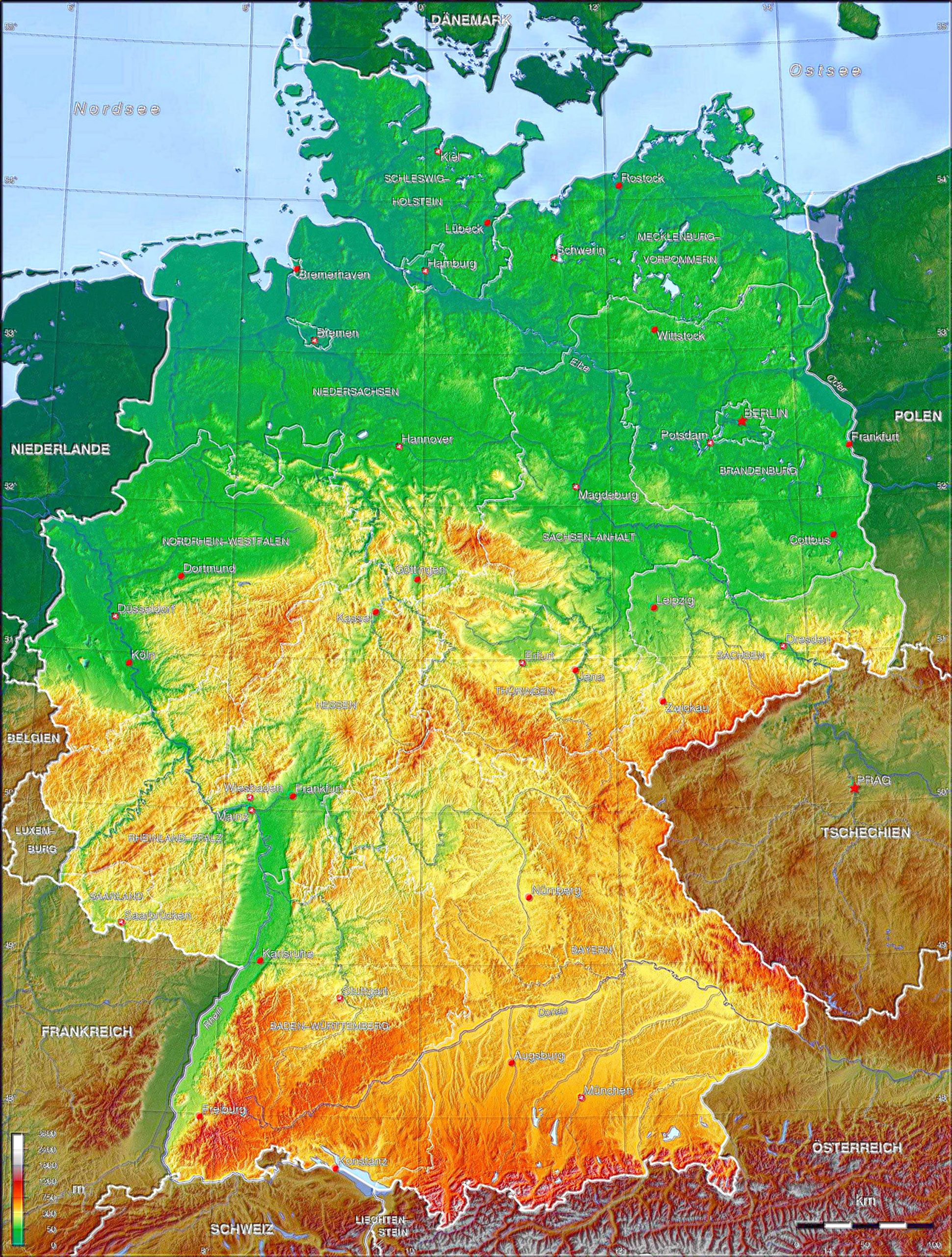 Germany Relief Map