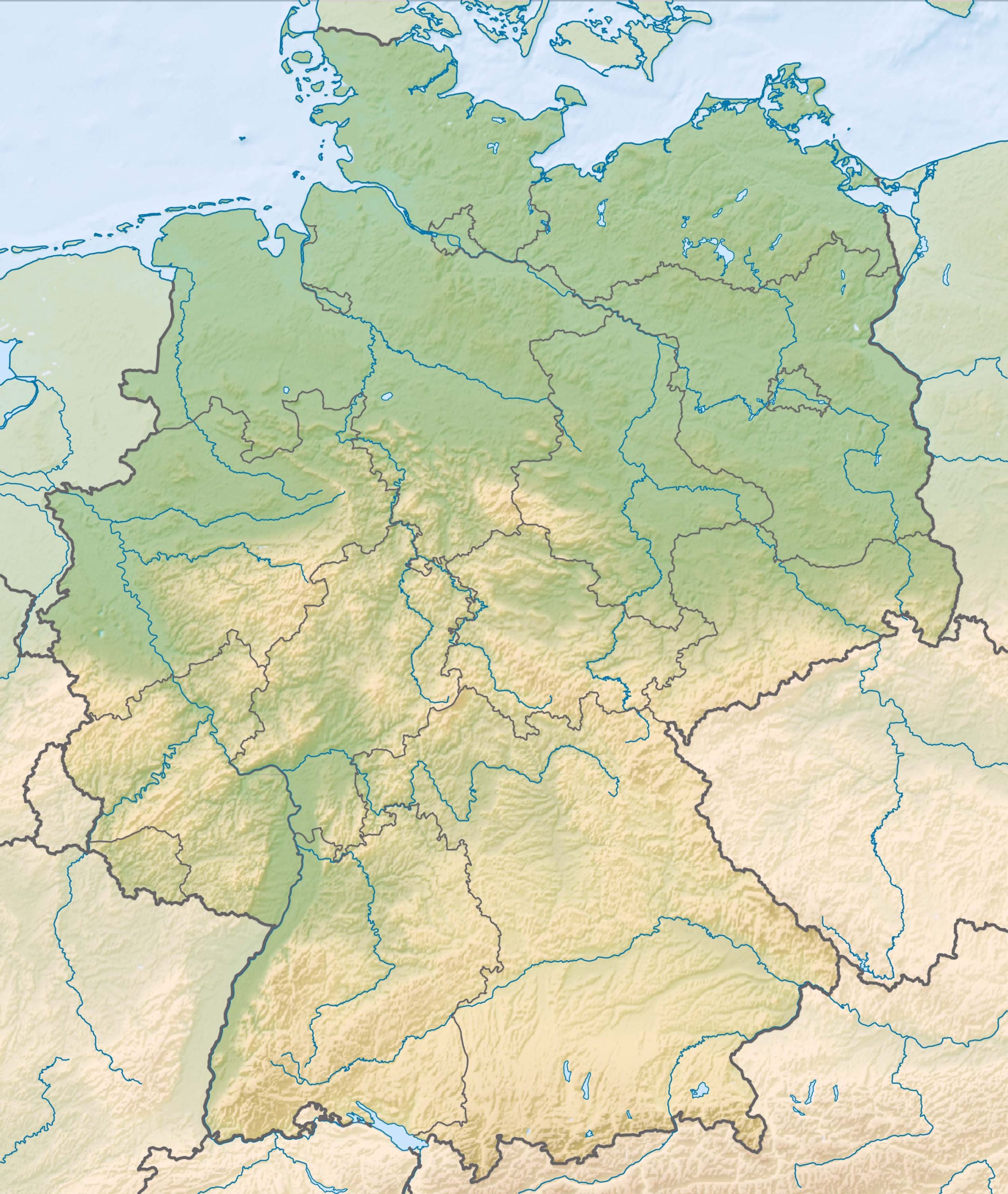 Germany Topographic Map