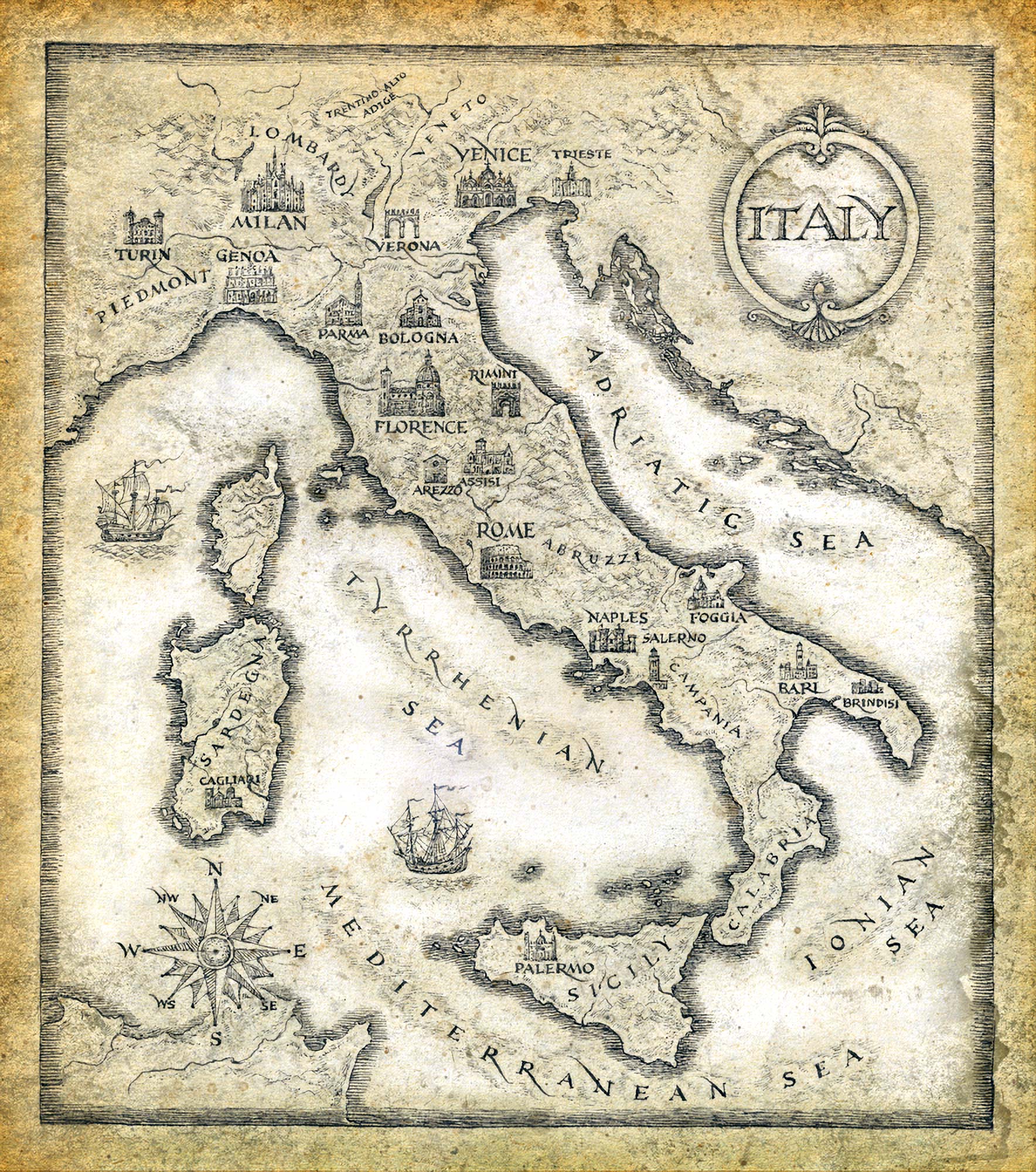Italy Historical Map