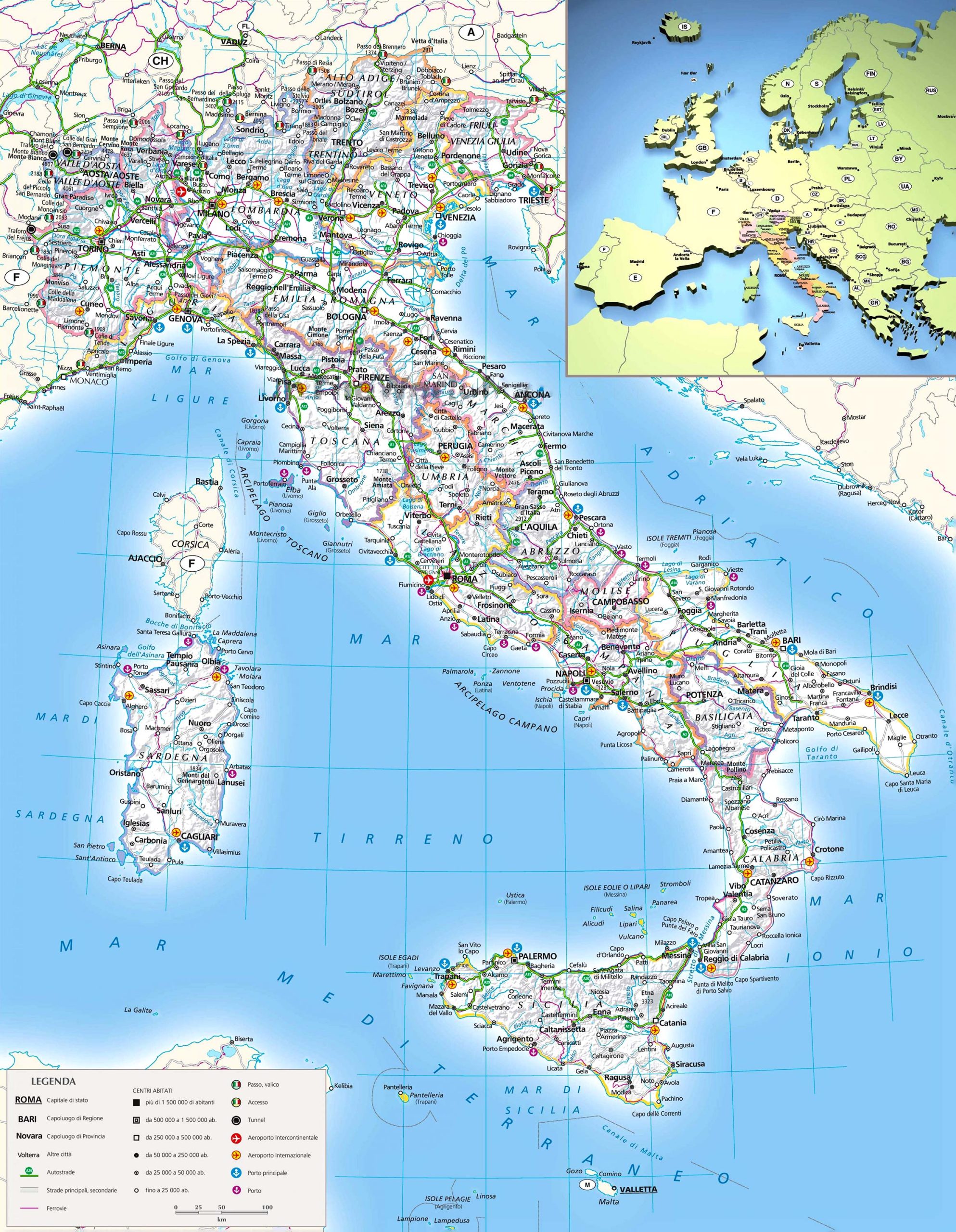 Italy Transit Map