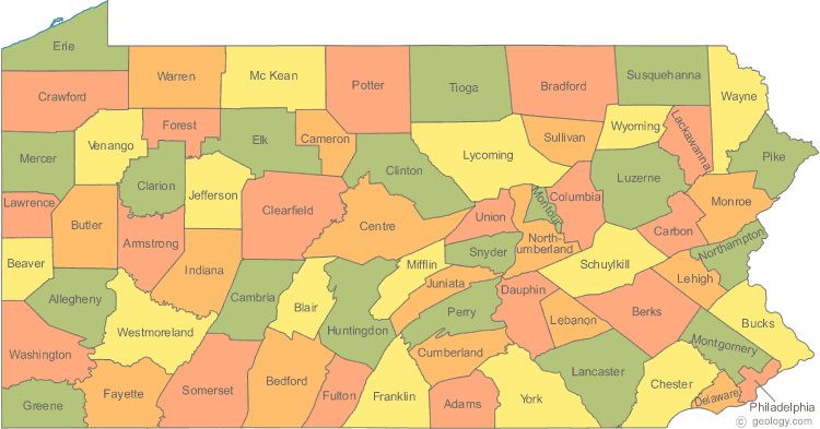 map of pennsylvania