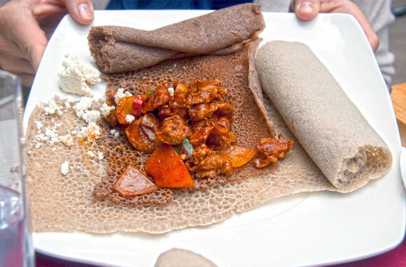 Addis Ababa Food and Drink - injera