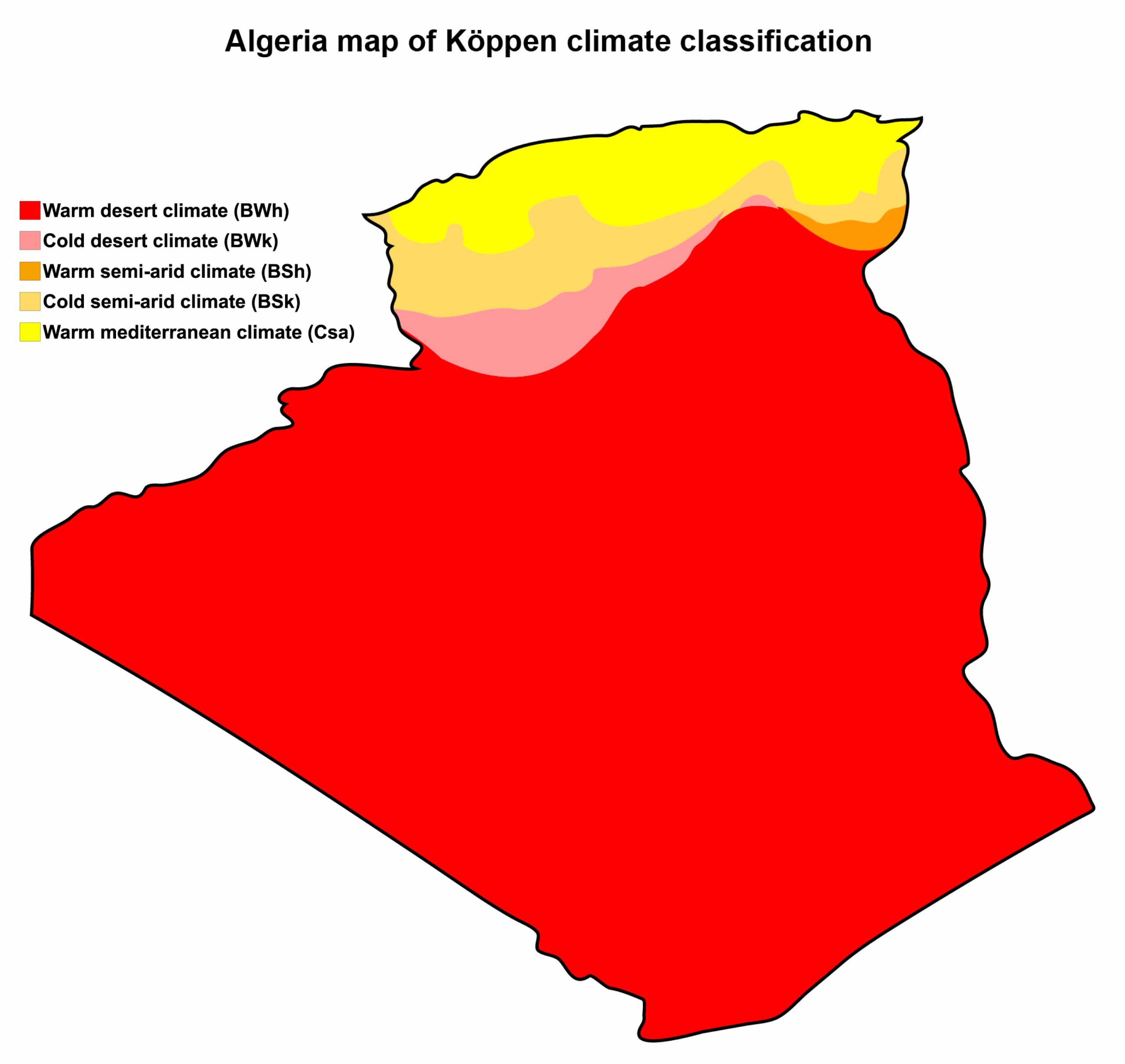 Algeria Climatic Map
