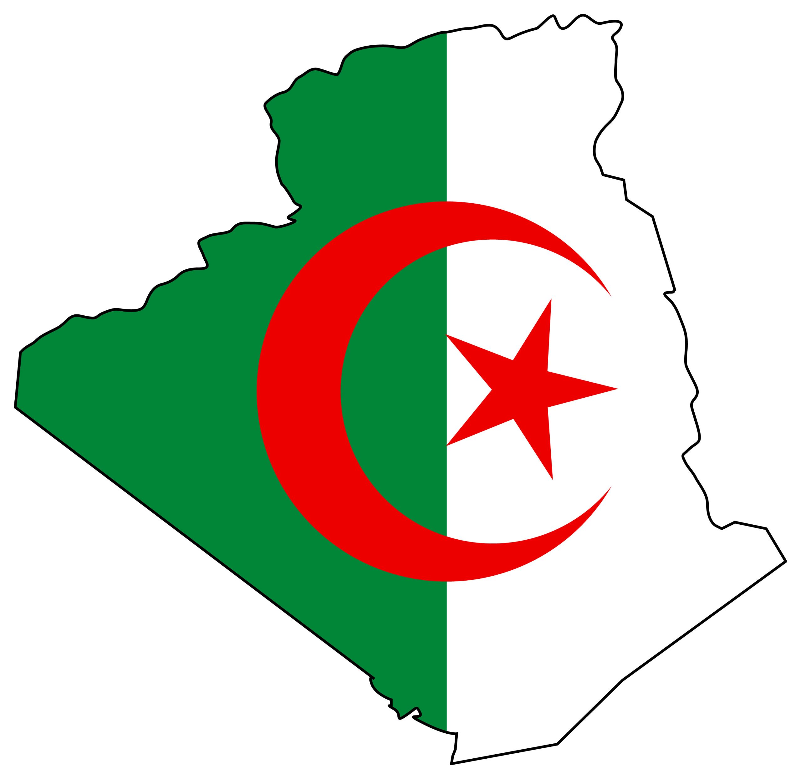 Algeria Flag Map