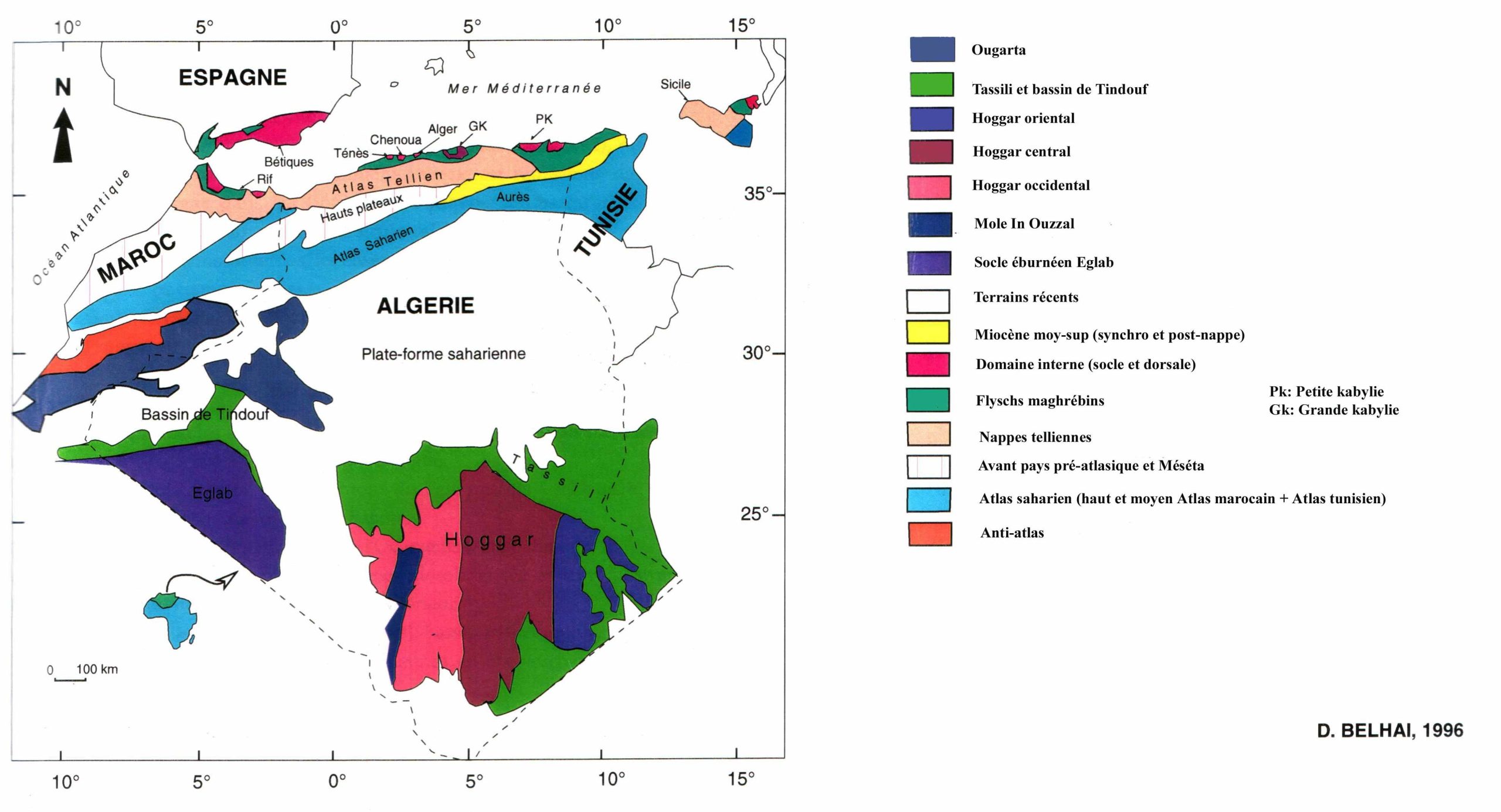Algeria Geological Map