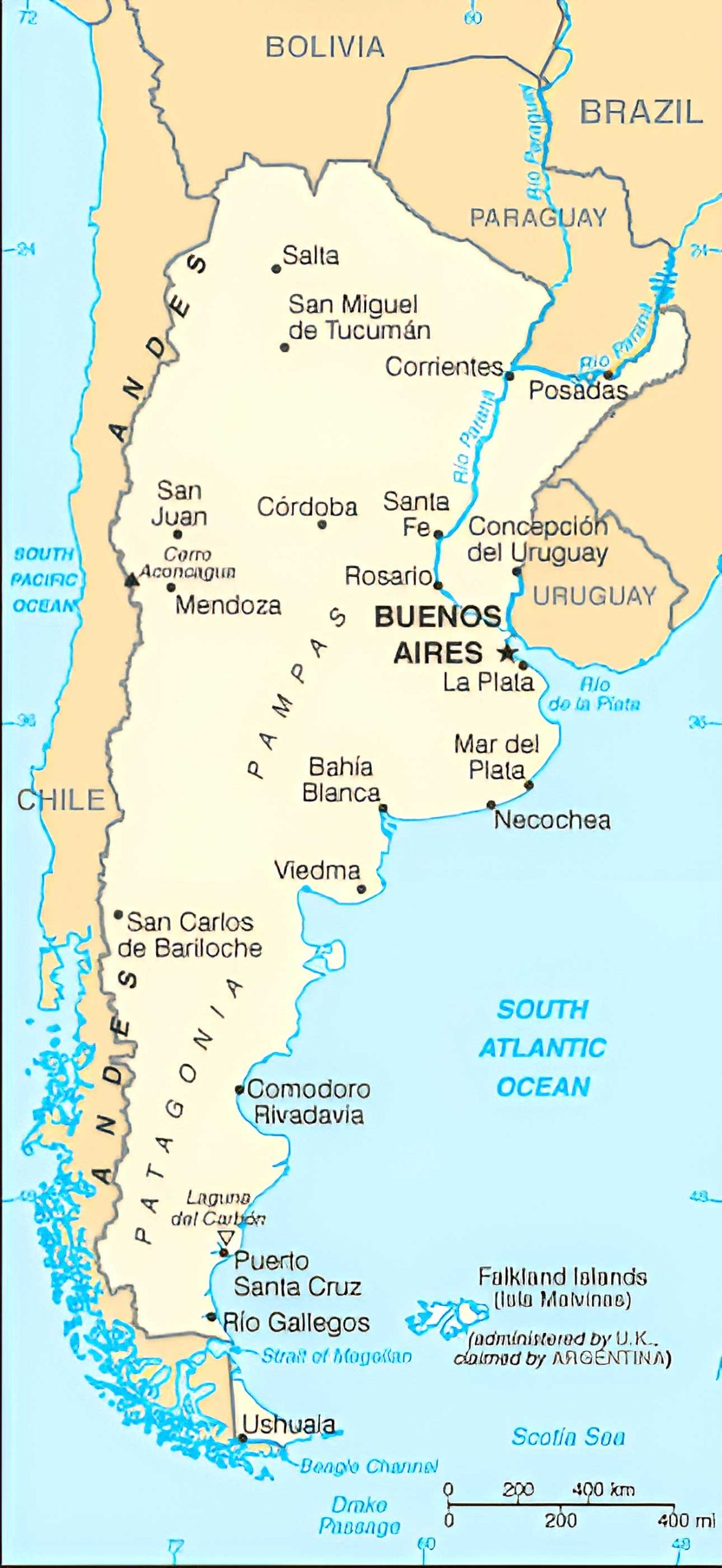 Argentina Cities (Urban) Map