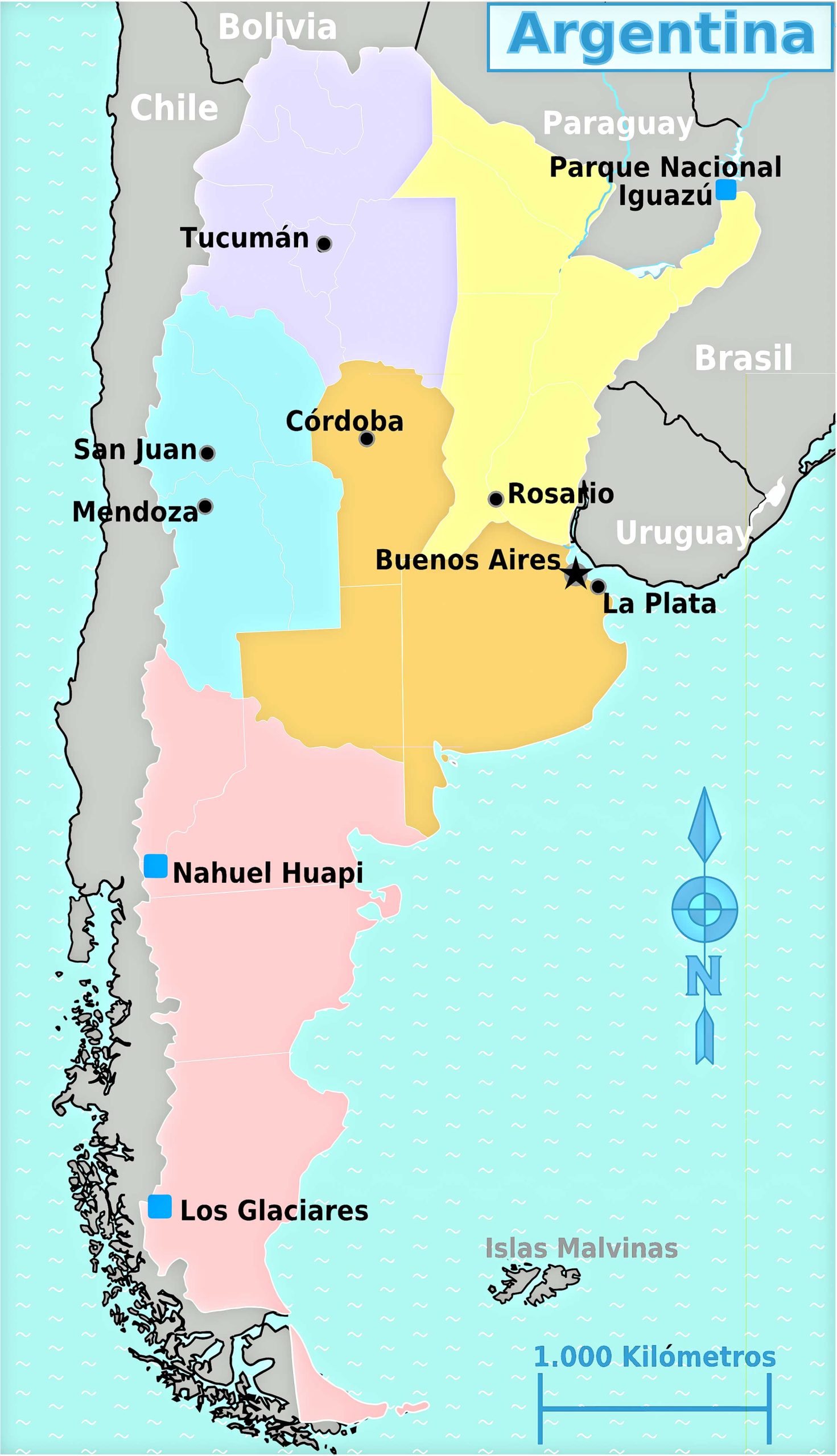 Argentina Regions Map