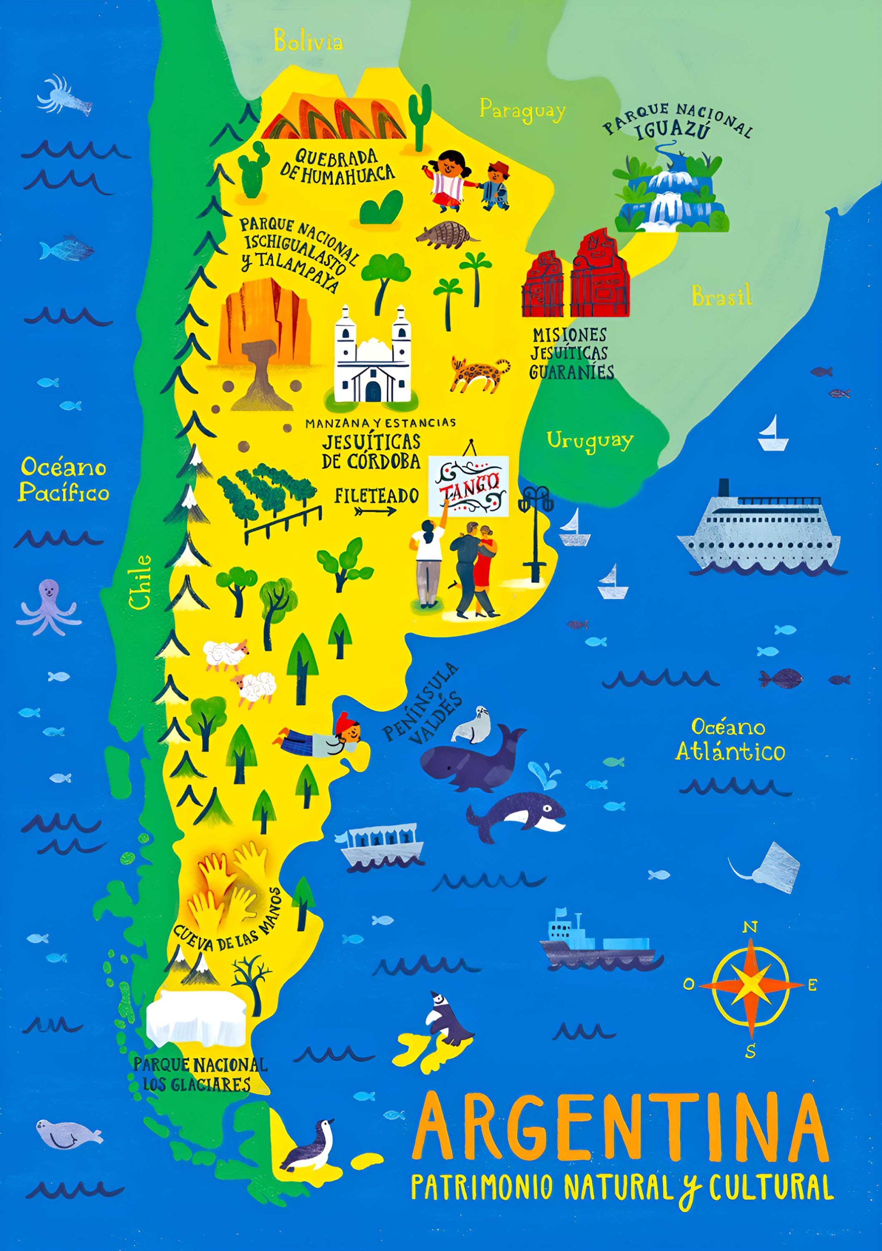 Argentina Travel-Tourist Map