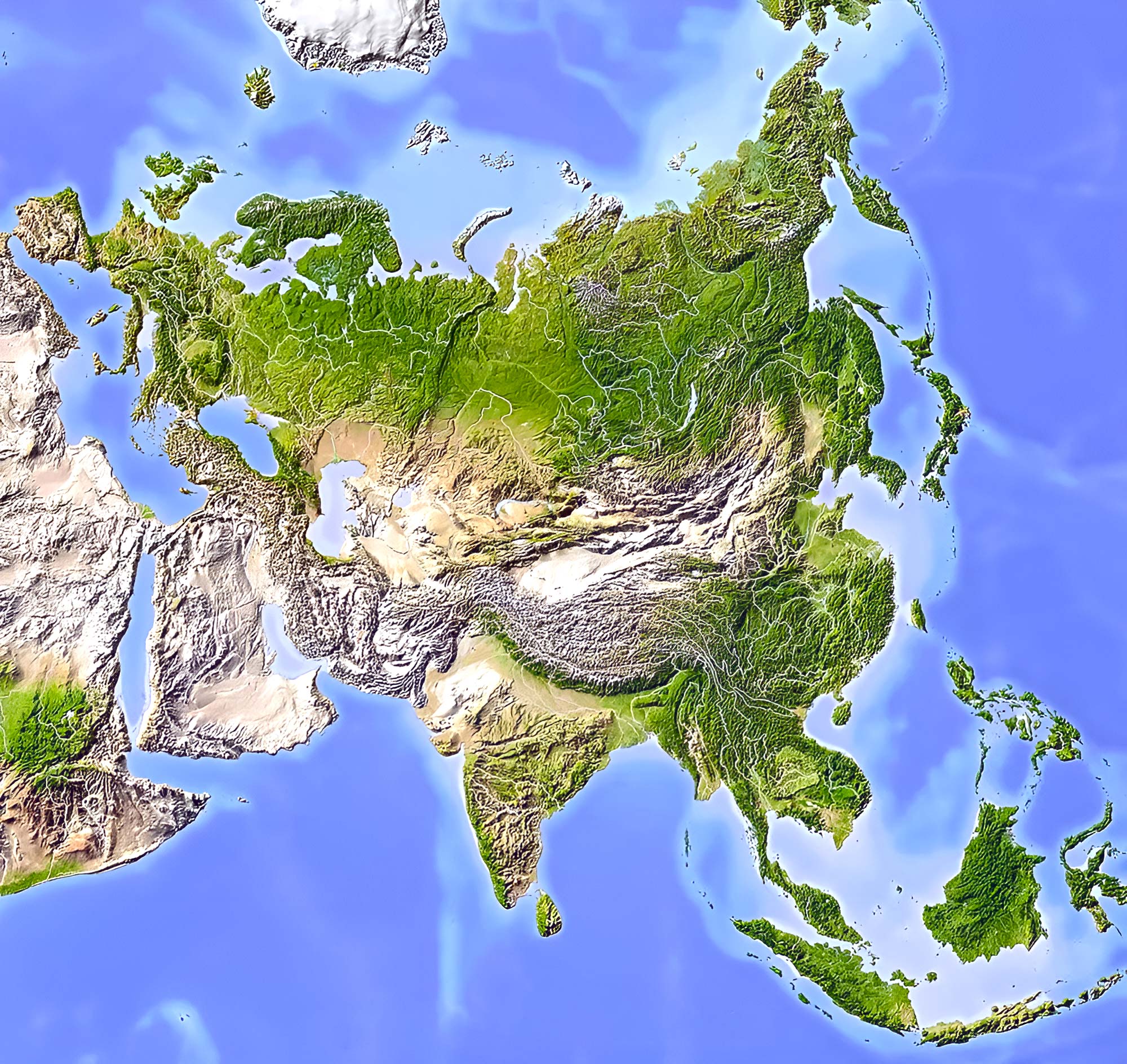 Asia Relief Map