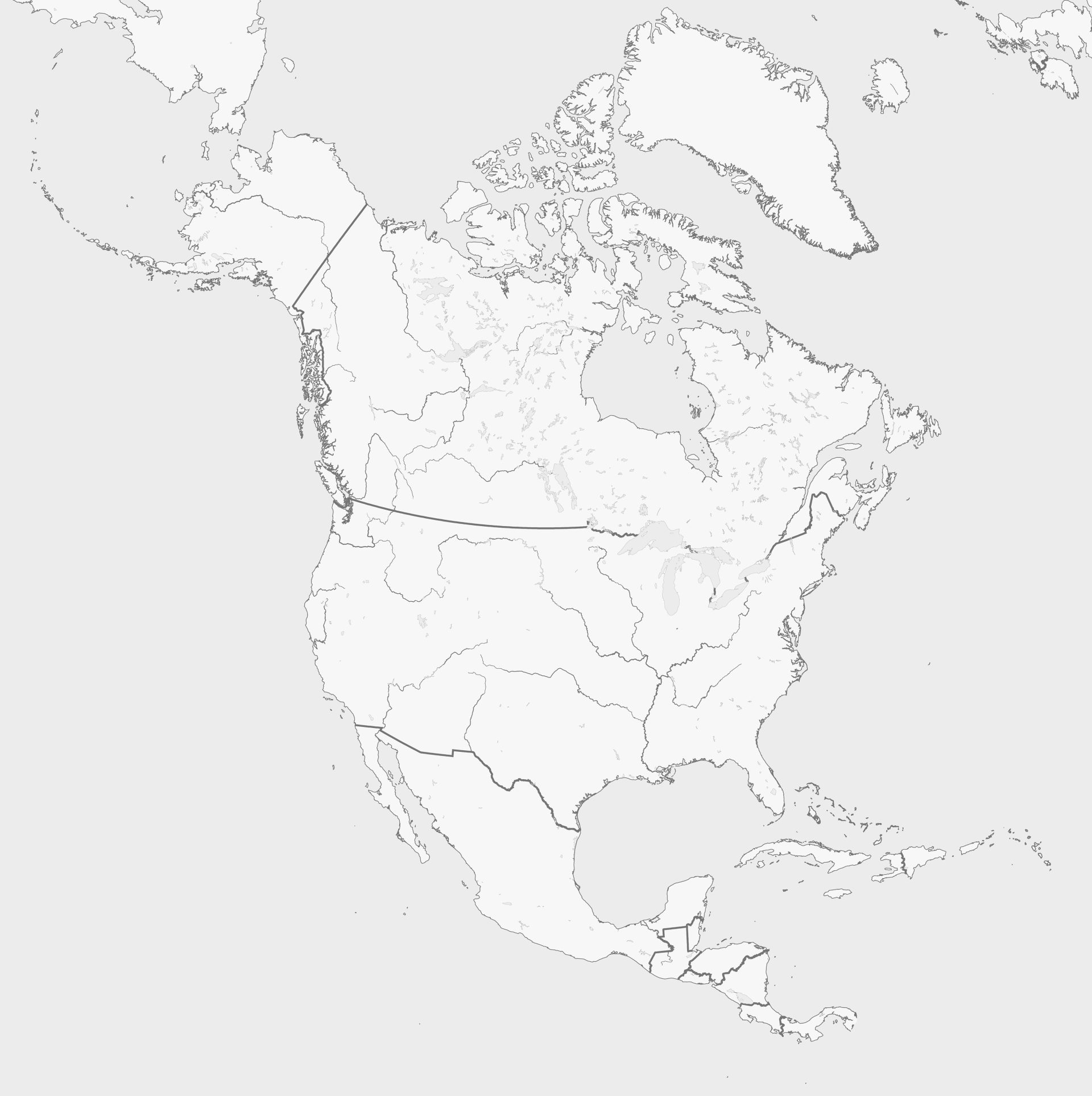 A Collection Of North America Maps Exploring The Continent S Diverse North America Blank Map 1920x1927