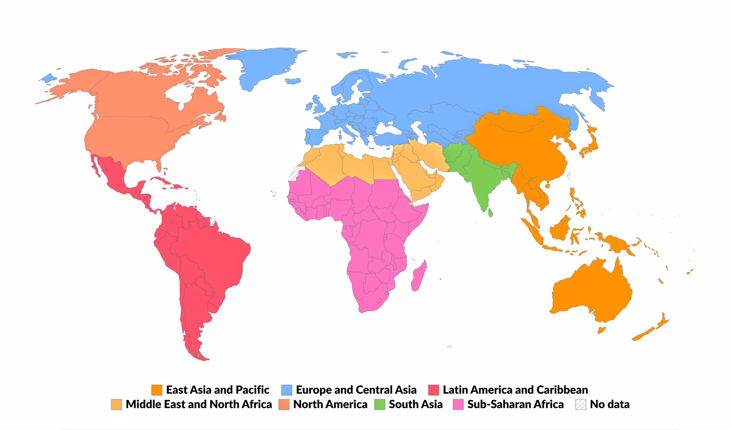 World Regions Map