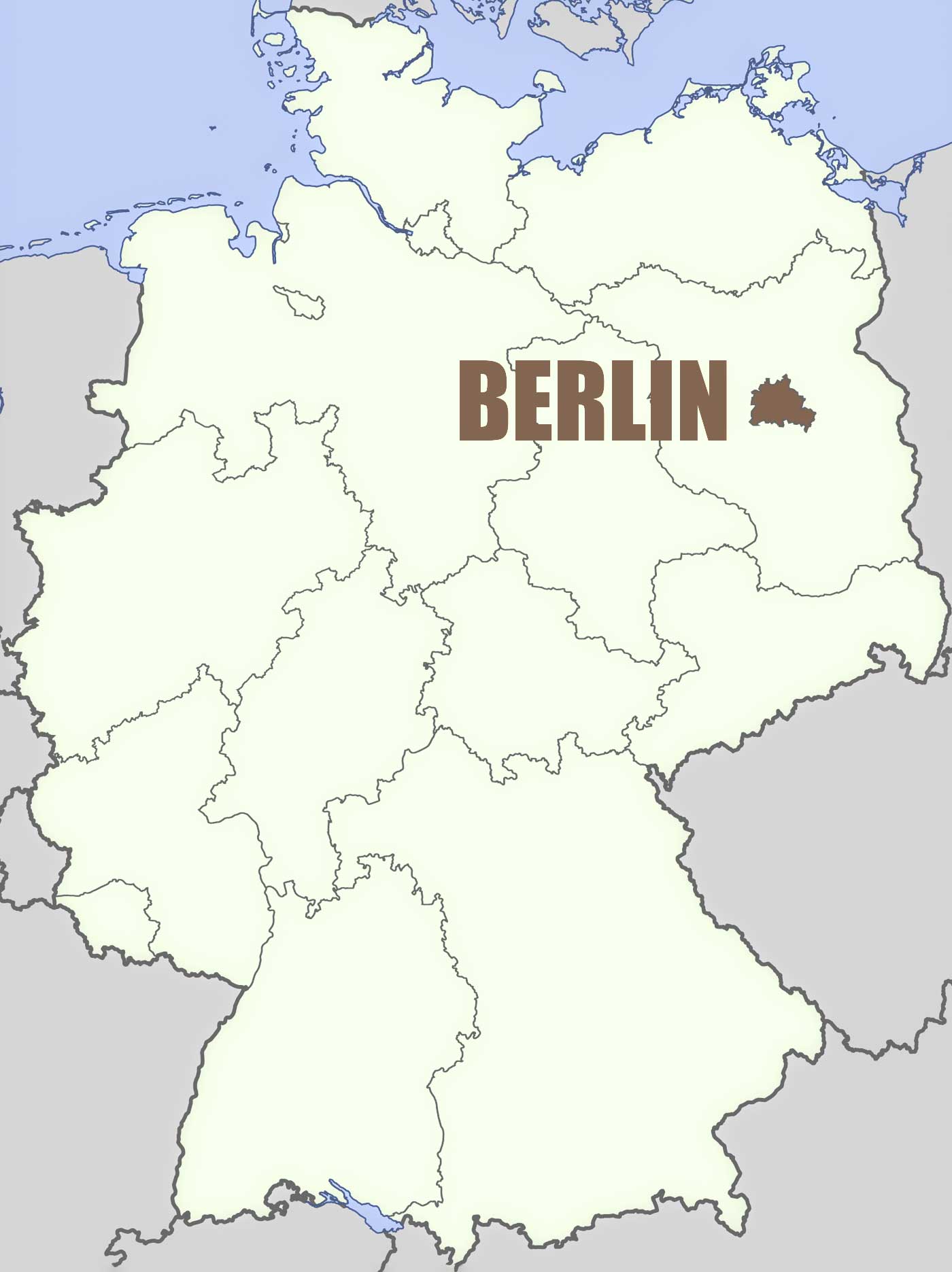Location of Berlin on Germany Map