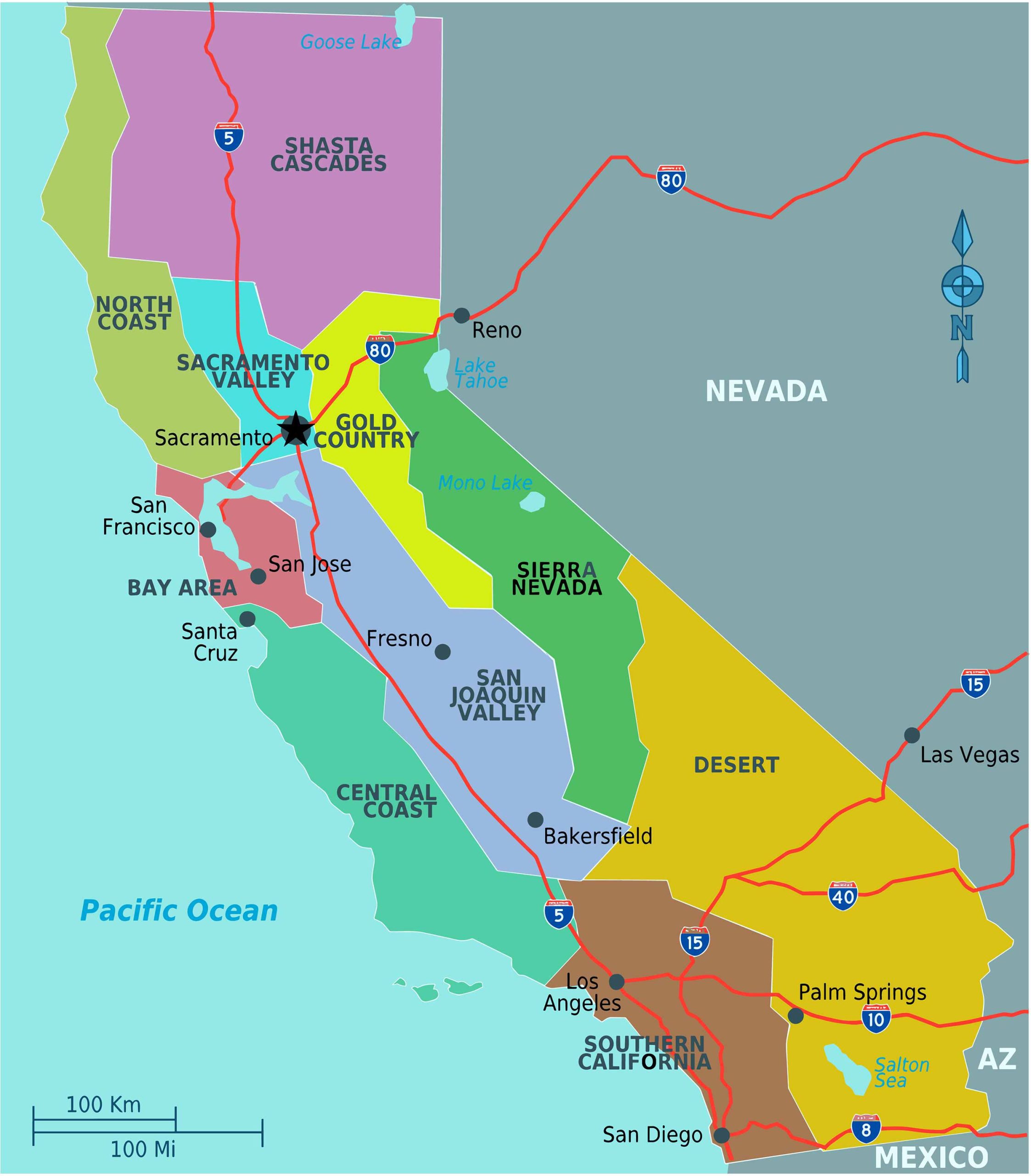 California Regions Map