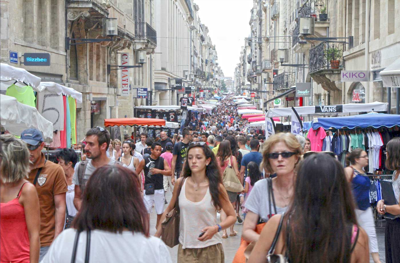 France People in Bordeaux City