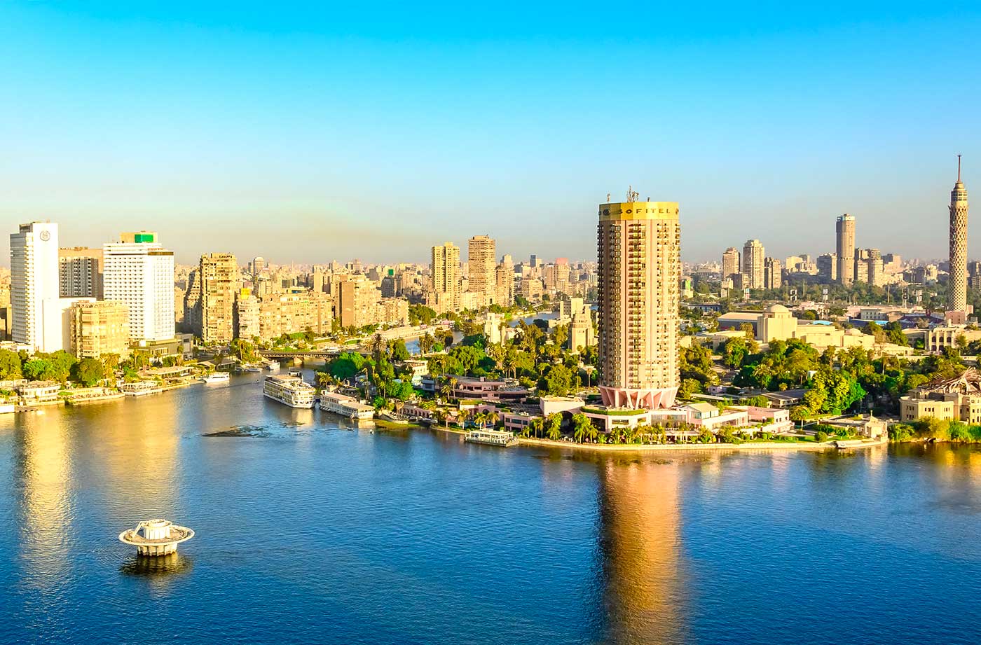 Sofoti & Shiraton Hotel on the Nile in Cairo City