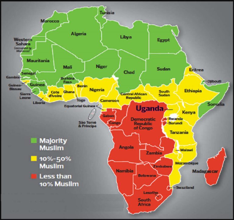 Africa muslim population map
