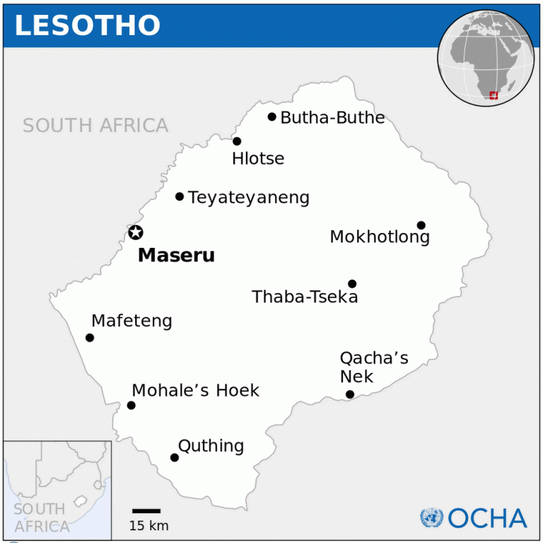 Lesotho location map