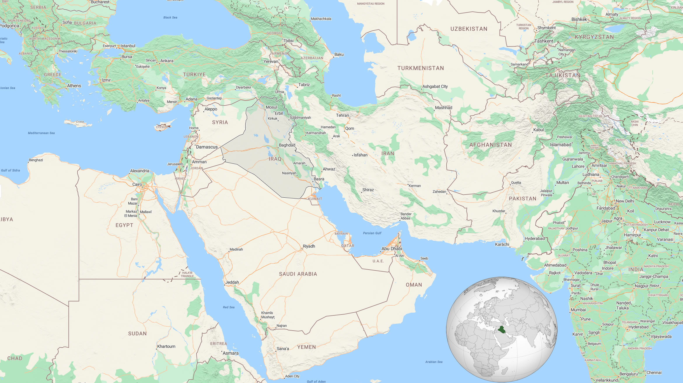 Where is Iraq - Guide of the World