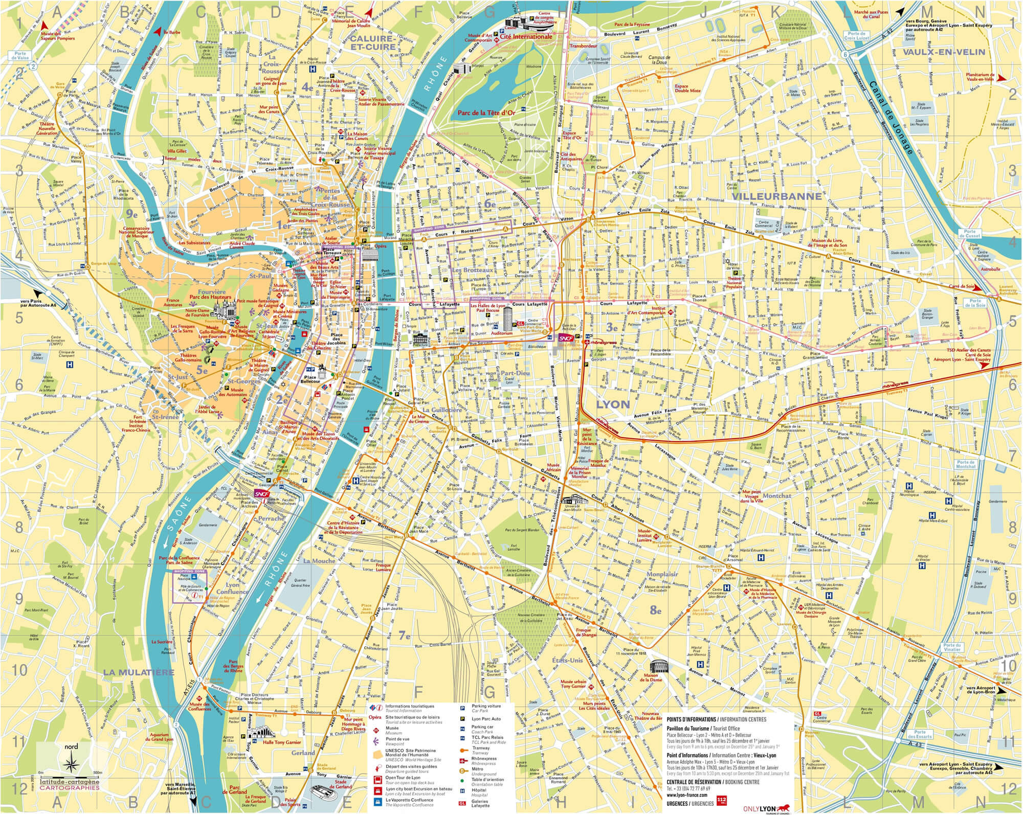 lyon detailed map