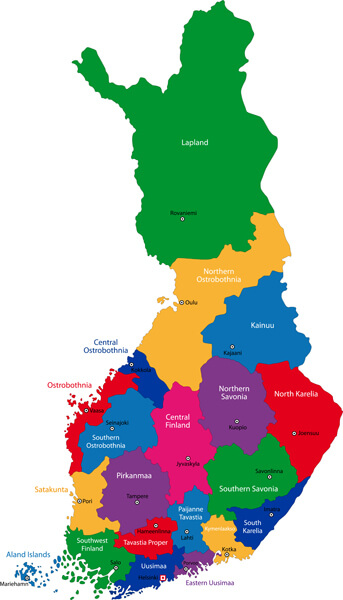 Administrative Map of Finland