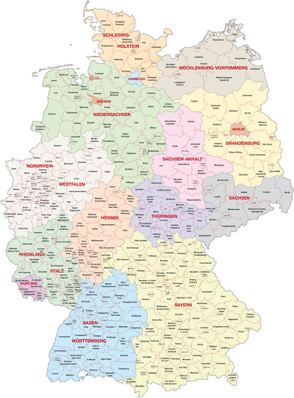 Detailed Map Of Germany