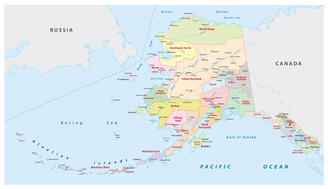alaska administrative map