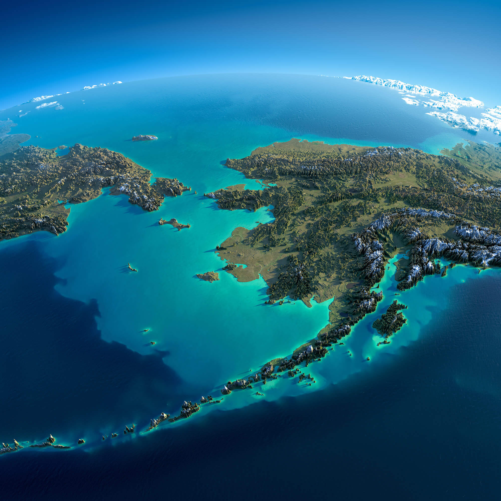 Alaska Earth Map
