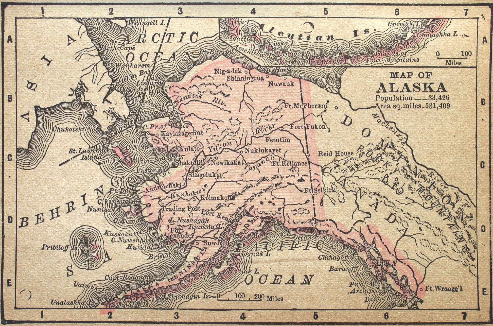 alaska map 1880