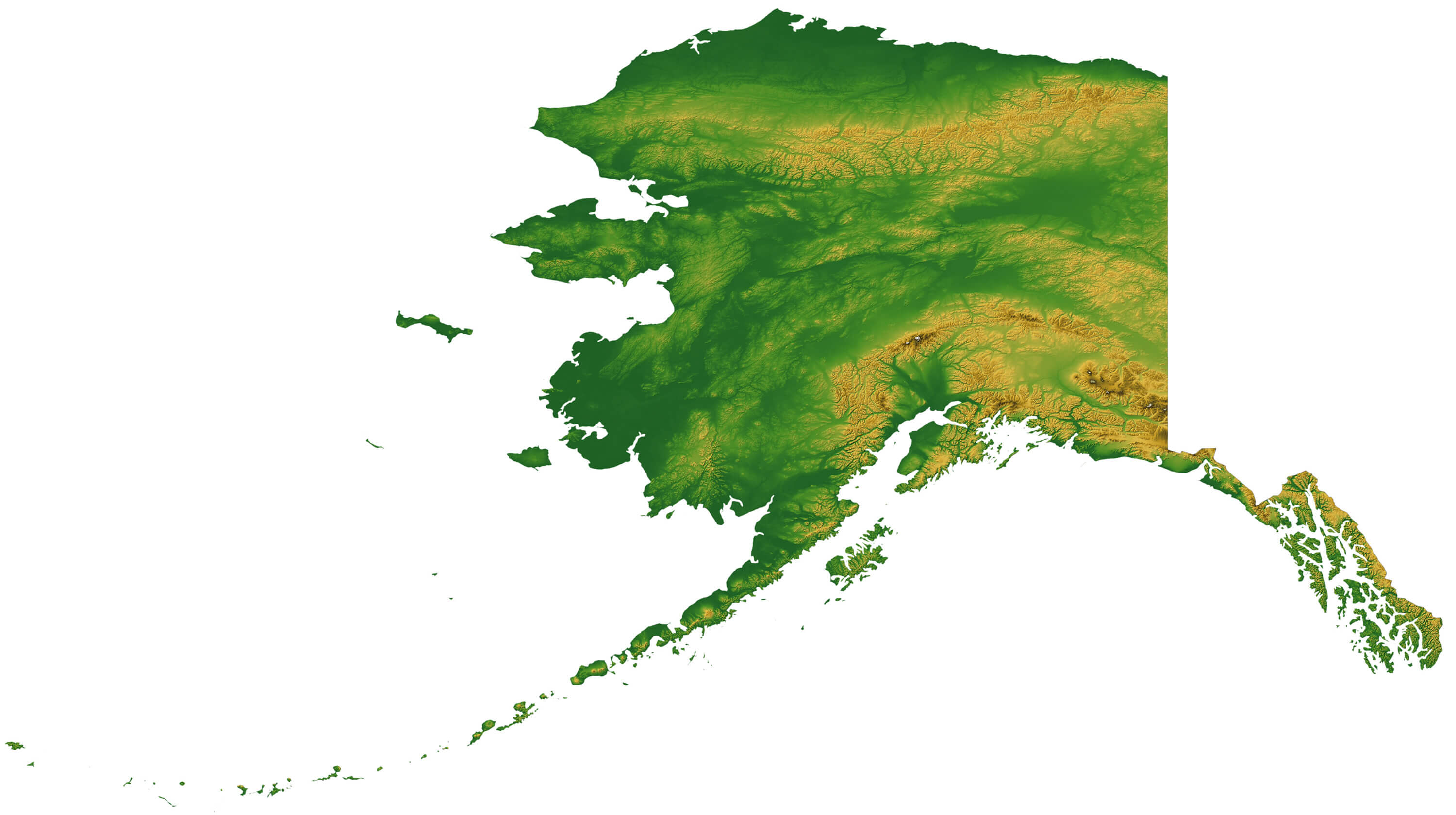 Alaska Terrain Map