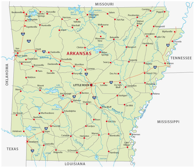 arkansas highway map