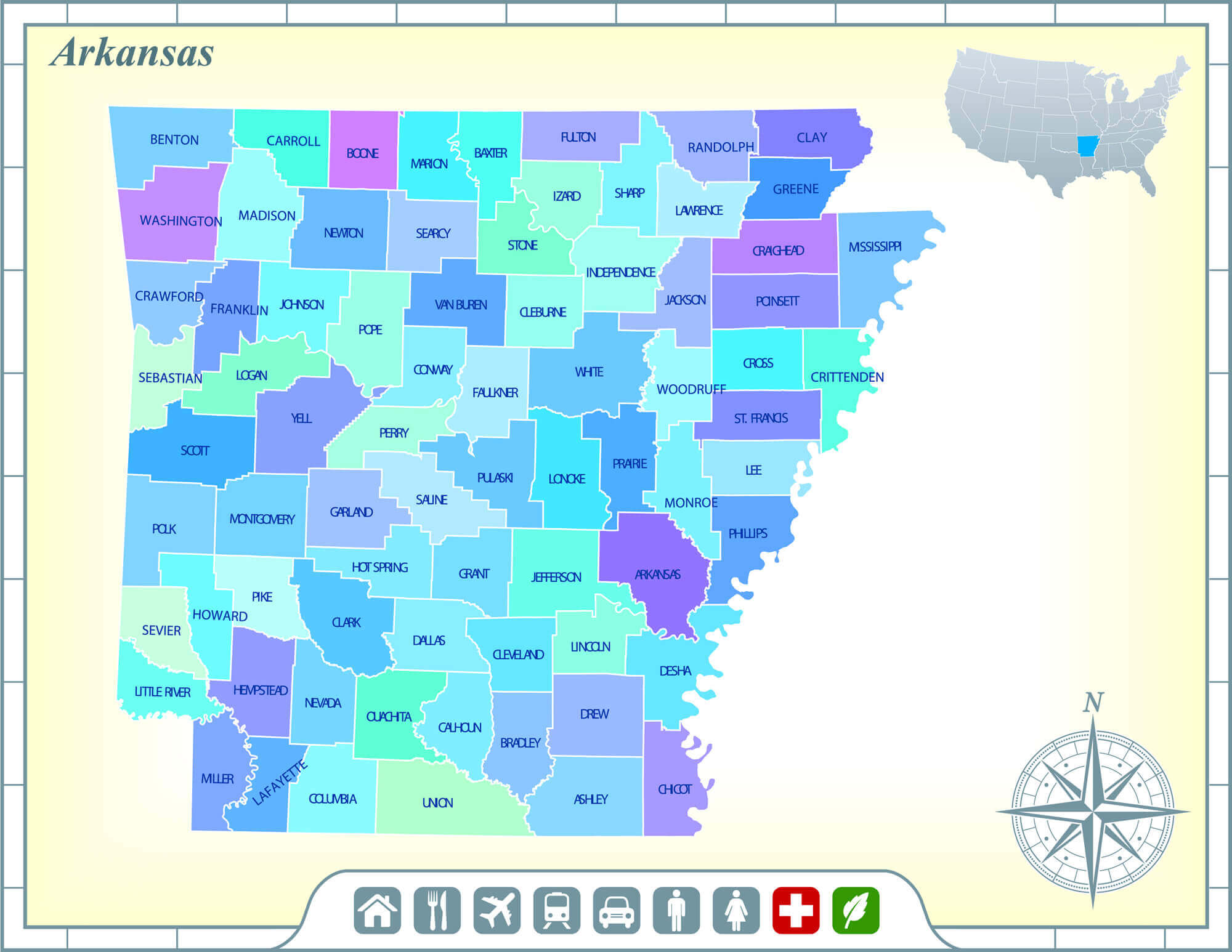 Arkansas State Map