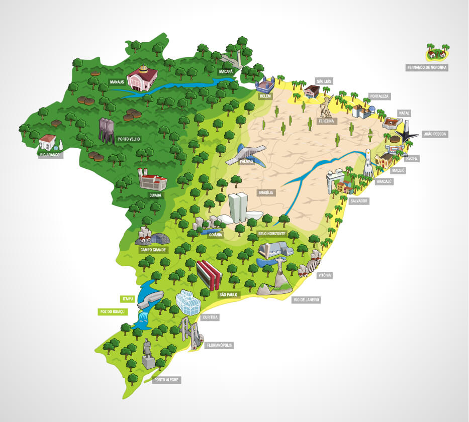 Brazil Map - Guide of the World