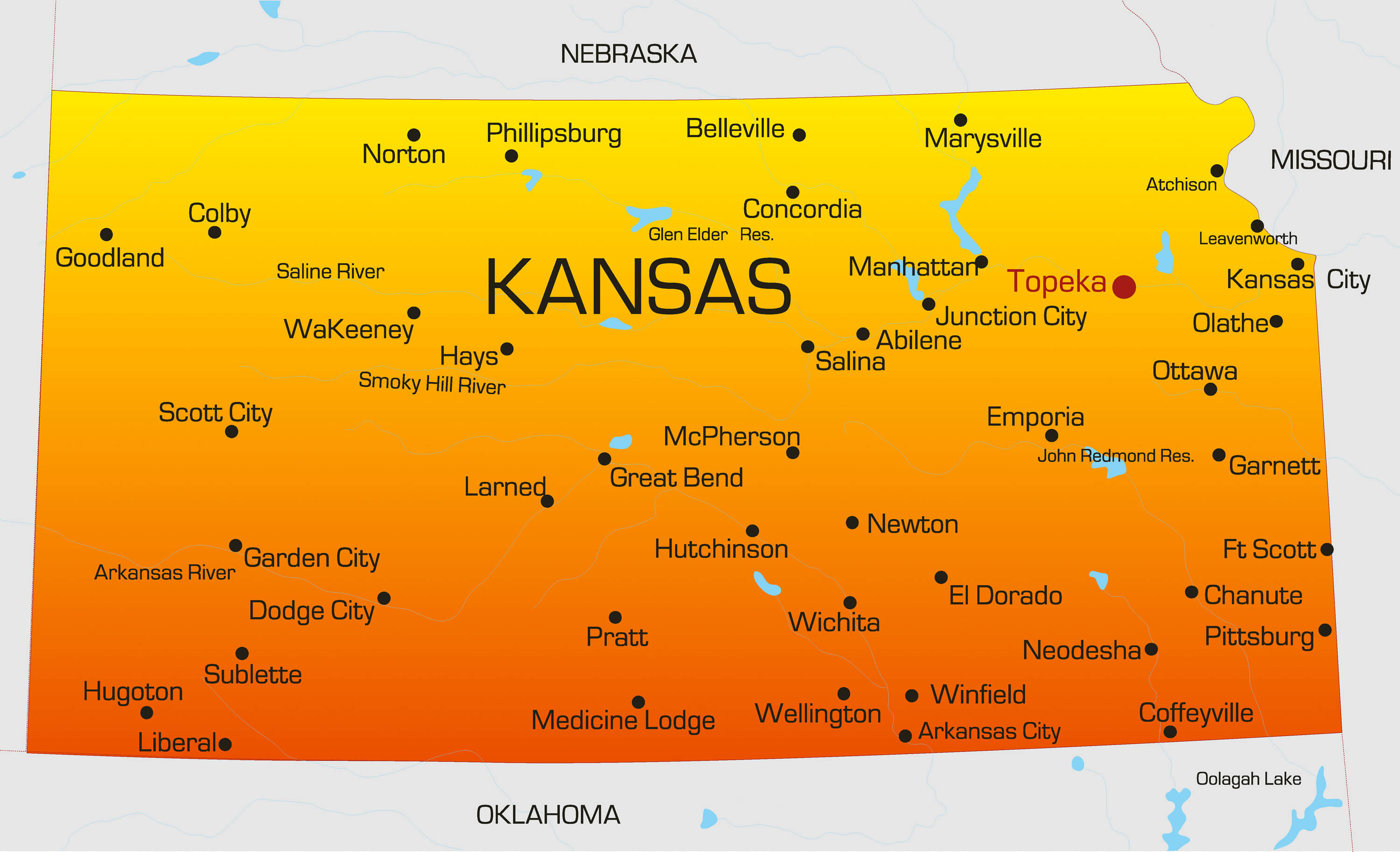 Color Map of Kansas