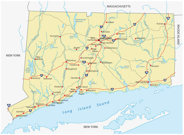 Connecticut Road Map