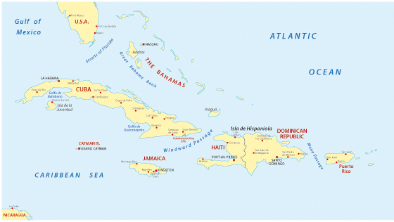 Cuba Greater Antilles Map
