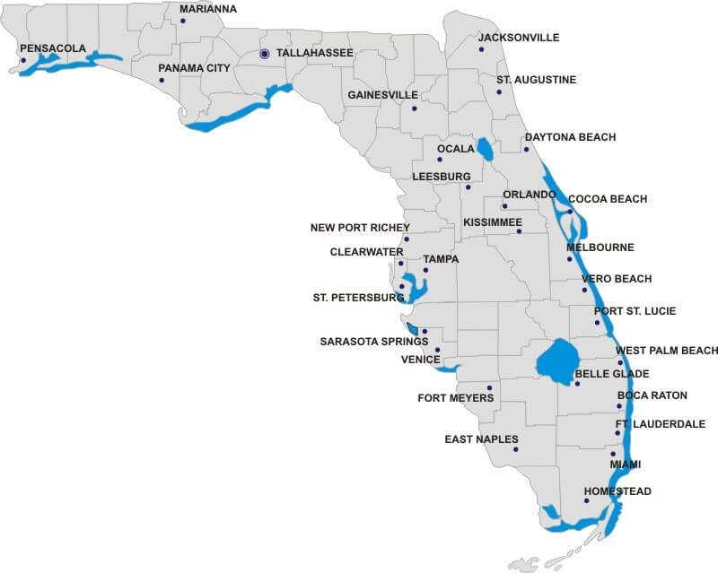 Florida Map - Guide of the World