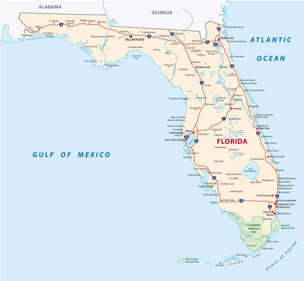 Florida Map - Guide of the World