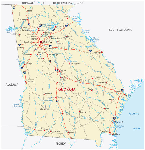 Georgia Road Map